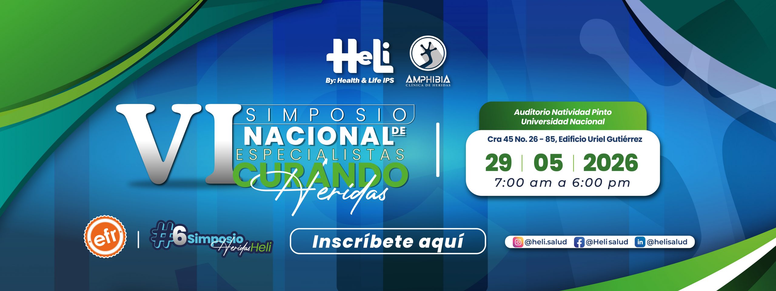 Inscribete al Simposio Nacional de Especialistas Curando Heridas de Heli Salud Simposio de Clínica de Heridas de Heli Salud