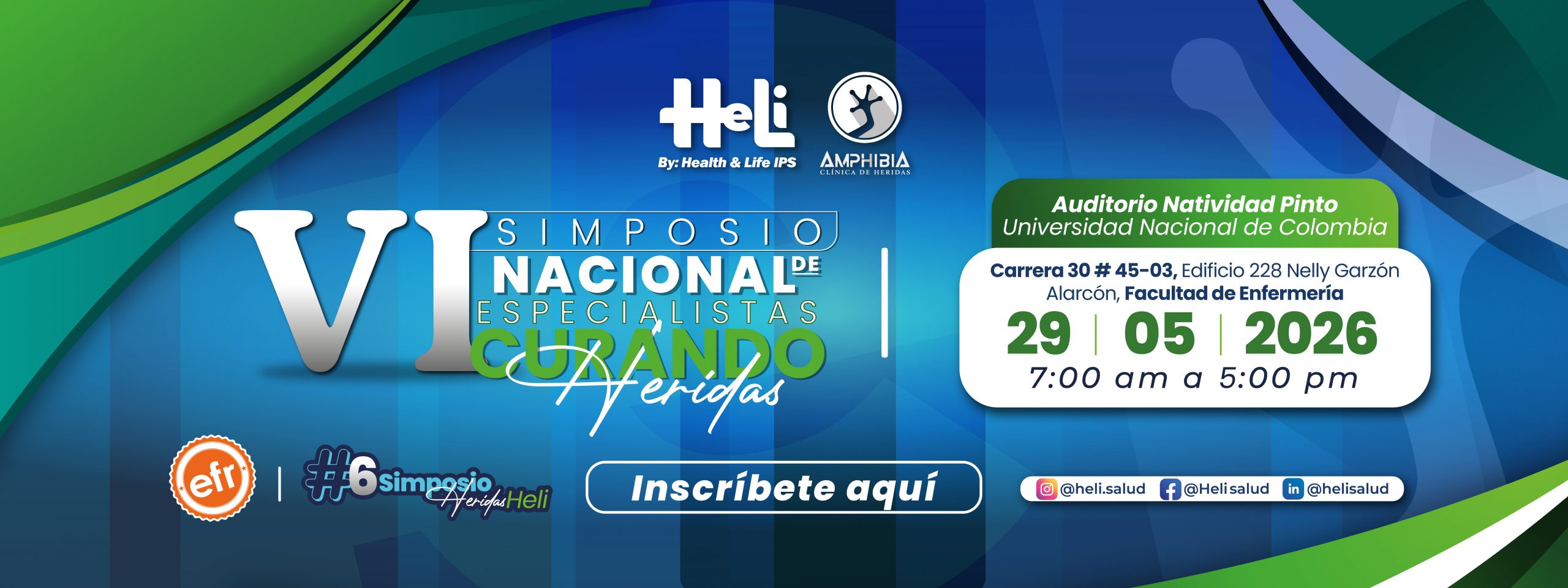Inscribete al Simposio Nacional de Especialistas Curando Heridas de Heli Salud Simposio de Clínica de Heridas de Heli Salud